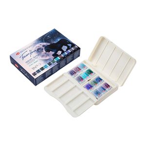 Painting Pens Russian White Night Artistgrade Solid Watercolor Paint 12color Fullblock Portable Sketch Box Art Supplies 230706