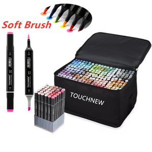 Painting Pens TOUCH Sketching markers Soft brush Marker pen set alcohol-based comic drawing animation art supplies 221119