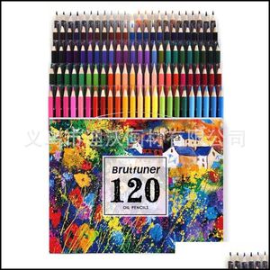 Supplies de peinture esquisse de peinture à l'huile crayon artiste artiste de couleur professionnelle crayons de couleur 48/72/120/160 couleurs peinture crayon fournitures d'art dhfuq