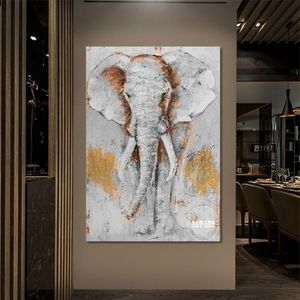 Peintures contemporaines de grande taille 100% peinture à l'huile peinte à la main d'éléphants photos murales illustration pour la décoration de la maison cadeau unfra189m