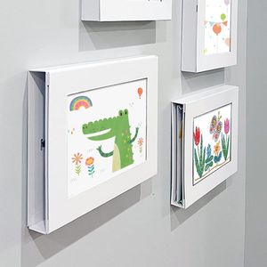 Peintures ouverture avant enfant Art cadre d'affichage mur œuvre galerie de stockage enfants en papier léger 230616