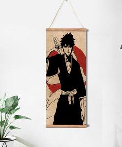 Pinturas Anime japonés BLEACH Ichigo Póster Impresión de madera maciza Colgando Lienzo Desplazamiento Pintura Arte de la pared Imágenes para la sala de estar Ho8883054