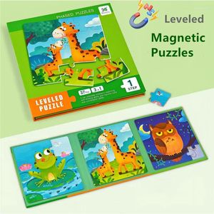 Peintures enfants puzzles magnétiques nivelés pour l'âge de 2 ans et plus apprentissage préscolaire jeux de voyage et jouet 3 4