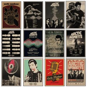 Peintures Rock Band Arctic Monkeys, affiche en papier Kraft, imprimés d'art mural classiques, décoration de maison Vintage, cadeau d'anniversaire pour chambre d'enfants