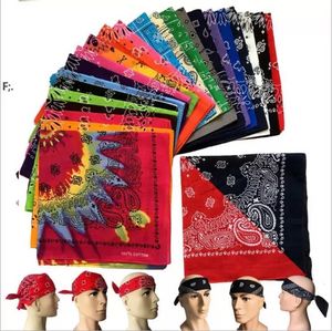 Paisley Bandanas Magic Turban Hip-hop Outdoor Wristband Ride Máscara anti-UV Ciclismo Headband Head Bufandas Fashion Dance Headwear tt1202