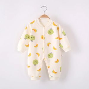 Pyjamas bébé vêtements printemps et automne été né vêtements Ha vêtements bébé pyjamas Net rouge mince pur coton escalade vêtements 231120