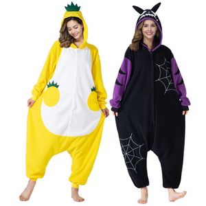 Pijamas Halloween Cosplay disfraz mujeres hombres monos adulto Onesie ropa de dormir pijamas manta durmiente trajes de araña 230210