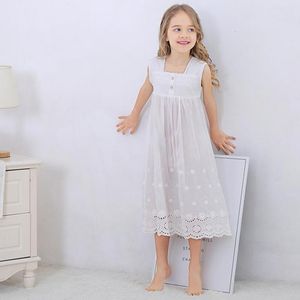 Pijamas Toddle Girl camisón blanco vestido de princesa niños camisones para niñas niños noche encaje dormir 230601