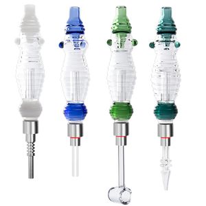 Paladin886 NC037 Hookah Pipas para fumar Dab Rig Bubbler 510 hilos Punta de cerámica Cuarzo Banger Nail 45/90 Grados Tubería de agua de vidrio Bong Pro Plus