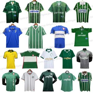 Palmeiras Retro Jersey 1993 96 97 99 R. CARLOS Camisetas de fútbol 02 22 23 24 25 14 15 18 19 EDMUNDO ZINHO RIVALDO EVAIR Camisetas de fútbol verdes Uniformes para hombres SEP maillot de foot
