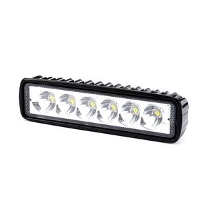 Pampsee 1 pièces 18W 12V 6000k 1200lm projecteur lampe d'inondation conduite brouillard tout-terrain LED travail voiture lumières pour Jeep SUV 4WD bateau Truc