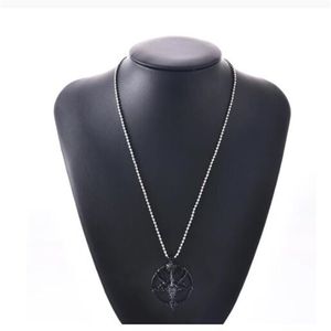 Pan Dieu Crâne Collier De Mode Vintage Femmes Hommes Pentagramme Tête De Chèvre Pendentif Chaîne Unisexe Chance Alliage Rétro Collier Bijoux GC985