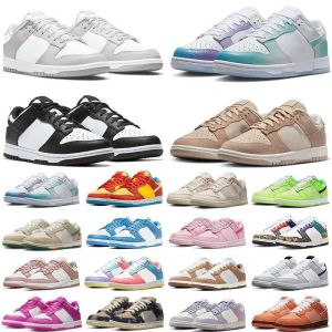 Panda Shoe Designer Low Casual Chaussures Hommes Femmes Baskets Noir Blanc Voile Triple Rose Gris Brouillard Université Bleu Sports De Plein Air Hommes Formateurs vente chaude