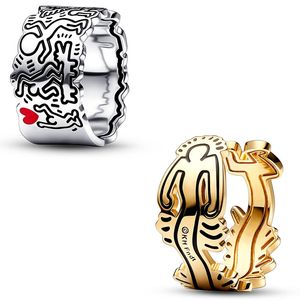 PANDORA Original S925 Pure Bank Popular Love Ring convient aux accessoires de bijoux de mode bricolage