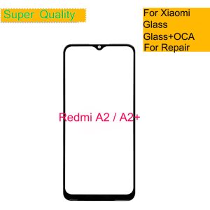 Panneau 10pcs / lot pour Xiaomi Redmi A2 2023 Écran tactile Panneau avant du verre extérieur pour Redmi A2 + plus lentille LCD avec colle OCA