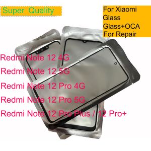 Panneau 10pcs / lot pour Xiaomi Redmi Note 12 Pro Plus 4G Écran tactile Panneau avant Verre extérieure Verre LCD Verre avec OCA