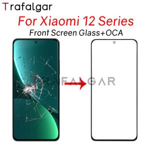 Panneau Verre d'écran avant pour Xiaomi 12 Pro 12s Ultra 12x 12t 12 Lite en verre extérieur Lens + OCA Remplacement d'adhésif optiquement clair