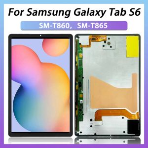 Panneaux originaux pour Samsung Tab S6 SMT860 SMT865 T867 SMT865N T867V T867U T867R4 Affichage tactile Affichage avec empreinte digitale
