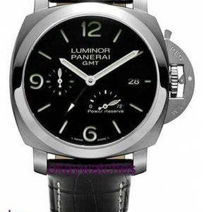 Pannerai Watch Luxury Designer 1950 Série 44 mm Calendrier mécanique automatique Double fuseau horaire PAM 00321