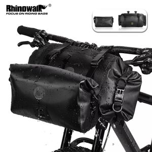 Panniers Bags Rhinowalk Bicycle Waterproof Big Capacity Handlebar 1 or 2piece Front Tube Cycling MTB Frame Trunk Bike Accessories 230222