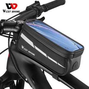 Sacoches s avant cadre étanche vélo montage sac pochette étui de téléphone portable pour vtt route cyclisme vélo accessoires 0201