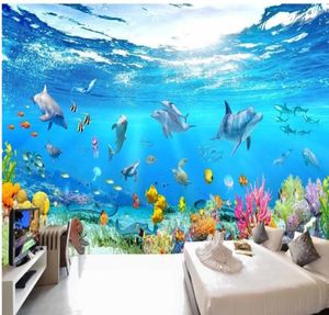 Panorámico submarino Mundial 3d Mural Mural Mural 3D Wallpaper 3d Wall Papers for TV Backdrop4868526