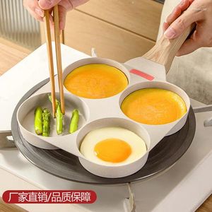 Pans 3/4hole Omelet Pan Frying Pot Thickened Nonstick Egg Pancake Steak Cooking Hamburg Bread Breakfast Maker Induction Cooker