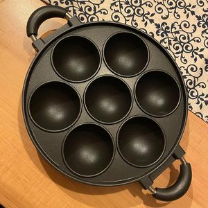 Pans 7-Hole Nonstick Stuffed Pancake Pan Cast Aluminium Egg Cooker Frying