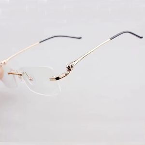 Marco de anteojos de la pantera de la moda lentes de ojo transparente diseñador de lujo elegante carter nuevo gafas transparentes marco de gafas