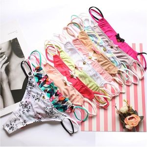 Panties 3Pcs/Set Thong Girl Soft Underwear Briefs Young G-String Female Underpants Lingerie Pantys Girls Femme Drop Delivery Baby Ki Dhzec