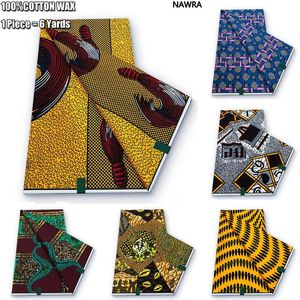 Pantalones 2023 Nuevo garantizado Verdadera impresión africana Tela de cera real Diseño Ankara 100% algodón Pagne suave de alta calidad para coser vestido de fiesta
