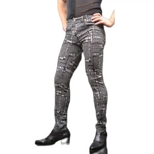 Pantalon britannique mince skinny pantalon crayon décontracté unique personnalité panton de coton polyester