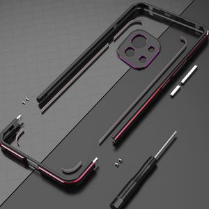 Pantalon pour Xiaomi Mi 11/11 Pro / 11 Ultra aluminium Metal Bumper Cadre Slim Cover Case de téléphone + Carmera Protector simplement