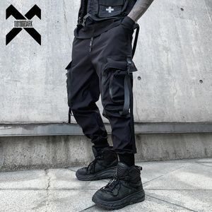 Pantalons Hip Hop Harem Pants 2022 Spring Streetwear Elastic Taies Pantmand Joggers Multipocket Black Men's Clothing WB546