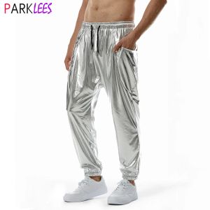 Pantalon Mens Silver Metallic Briny Jogger Sweatpant