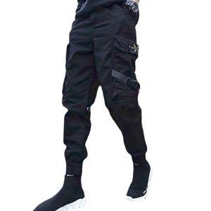 Pants New Summer Thin Joggers Cargo Pants for Men Casual Hip Hop Pocket Male Trousers Sweatpants Streetwear Ribbons Techwear Pants