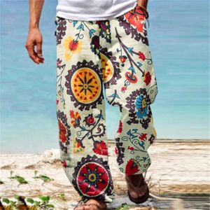 Pantalon à paillettes pour hommes, bande antidérapante, pantalon de Yoga, décontracté, polyvalent, tout imprimé, ample, à la mode, avec poche de plage