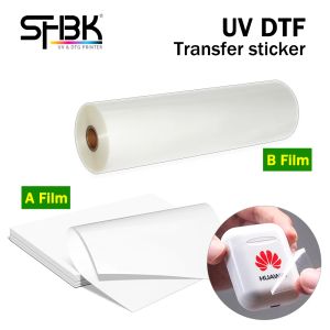 Papier 100pcs UV DTF AB Film Transfer Sticker UV DTF Impression directe Impression vers un film en plastique Silicone Metal Acrylique en verre Cuir en verre