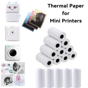 Papel 15 rolls 57x25 mm papel térmico blanco para mini impresoras para niños etiqueta etiqueta etiqueta papel impresión instantáne