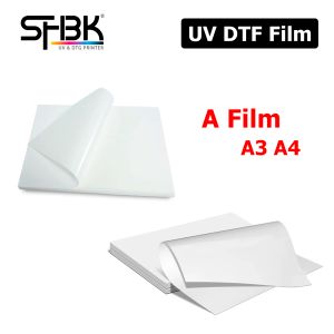 Papier 20 50 100PCS A3 A4 Film DTF UV DTF A pour toutes les imprimantes UV après transfert en métal en verre en bois en plastique en plastique en silicone étanche