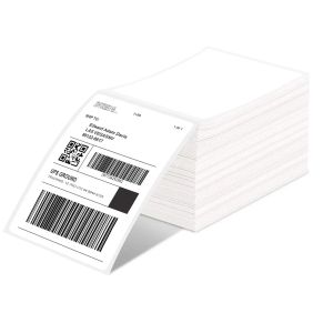 Papier 500 feuilles Phomemo Thermal Label Sticker 100x150mm Étiquettes d'expédition pour le code à barres postal compatible avec l'imprimante PM241 PM246S