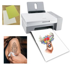 Papier A4 Tatoo Paper DIY Yourself Tempary Tatto Paper for Man Water Tatoo Sticker Ink Jet or Laser Printing Imprimantes 10heets / Lot
