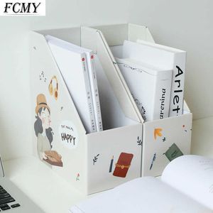 Carpeta de archivos de papel Caja de almacenamiento Suministros de oficina Estantes Estantes Estantería de escritorio para estudiantes Soporte de libros Accesorios de escritorio