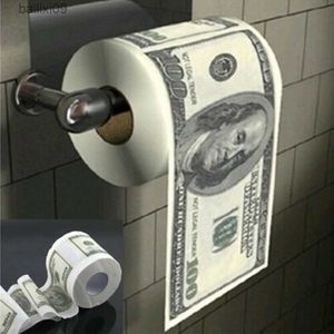 Serviettes en papier Papier toilette 100 Dollar Humour Papier toilette Bill Rouleau de papier toilette Nouveauté Gag Cadeau Drôle Gag Cadeau chaud T230518