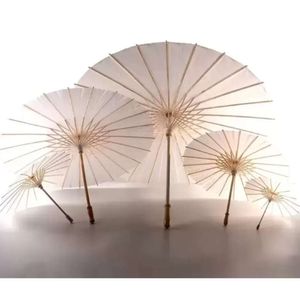 Parasols Mariage du papier blanc DHL parapluie nuptiale Articles de beauté Chinois Mini Craft Umbrella diamètre 60cm CPA5739 JN10