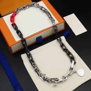 Paris haute qualité Punk carré luxe designer couleur Miami chaîne cubaine collier en acier inoxydable Hip Hop trempe épais lien chaîne collier gothique femmes homme bijoux