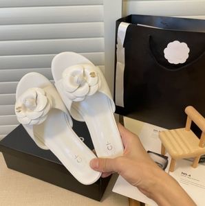 Pantoufles de Paris Femmes Sandale d'été C chaussures de luxe Designer Flip Flops Brands LETTER GOLINE CUIR PLACE FLAT CASSOCH