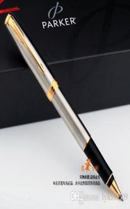 Parker Rollerball Pen Silver Golden Clip stylos Haute Qualité Bureau Écriture Papeterie Fournitures promotion stylo à bille roulante good4967894
