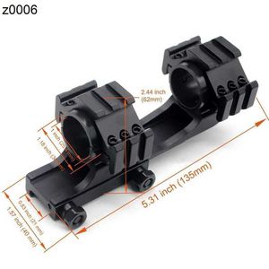 Partie Tactical Double Scope Anneaux à double anneau cantilever Mount Picatinny Weaver Rail avec adaptateur de verrouillage QD CAM RR