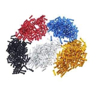 Parties 50pcs Bicycle de frein de freinage Câble Câb des boucles d'extrémité Ligne de frein Derilleur Shift Wire End Caps Conseils